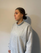 Oversized Mock Neck Top Sweatshirt