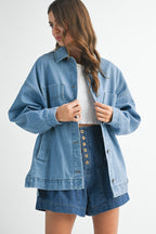 Relaxed Fit Utility Denim Jacket