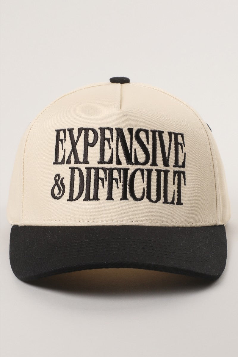 Expensive And Difficult Embroidered Trucker Hat