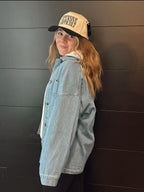 Relaxed Fit Utility Denim Jacket